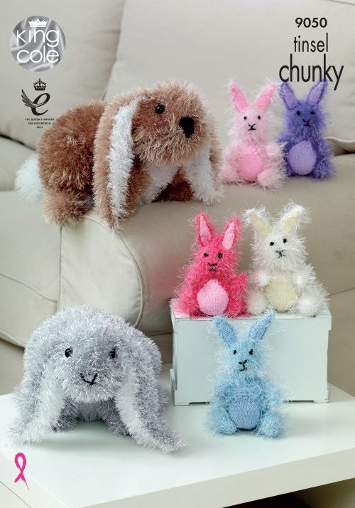 Knitting Pattern 9050 - Rabbits in Tinsel Chunky