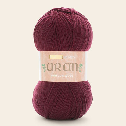 BONUS ARAN WITH  WOOL 400g - More colours available